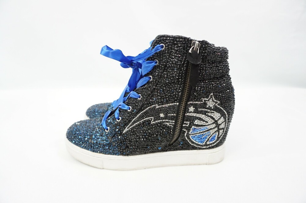 Custom made Orlando Magic on Steve Madden Lynn 9.5 Used Hidden Wedge Sneakers